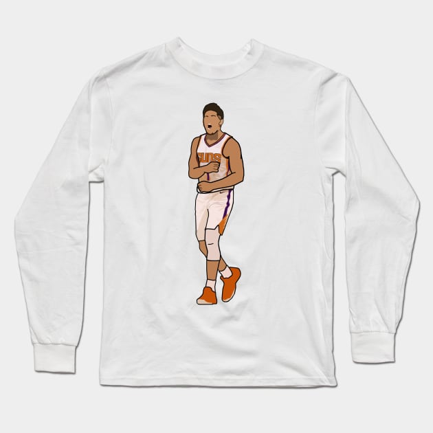 Devin Booker Phoenix Suns Long Sleeve T-Shirt by xavierjfong